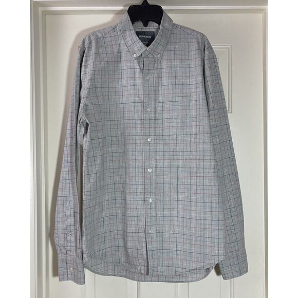 Bonobos Button Down Shirt Mens Medium Slim Fit Plaid Multicolor Long Sleeve - Picture 3 of 10